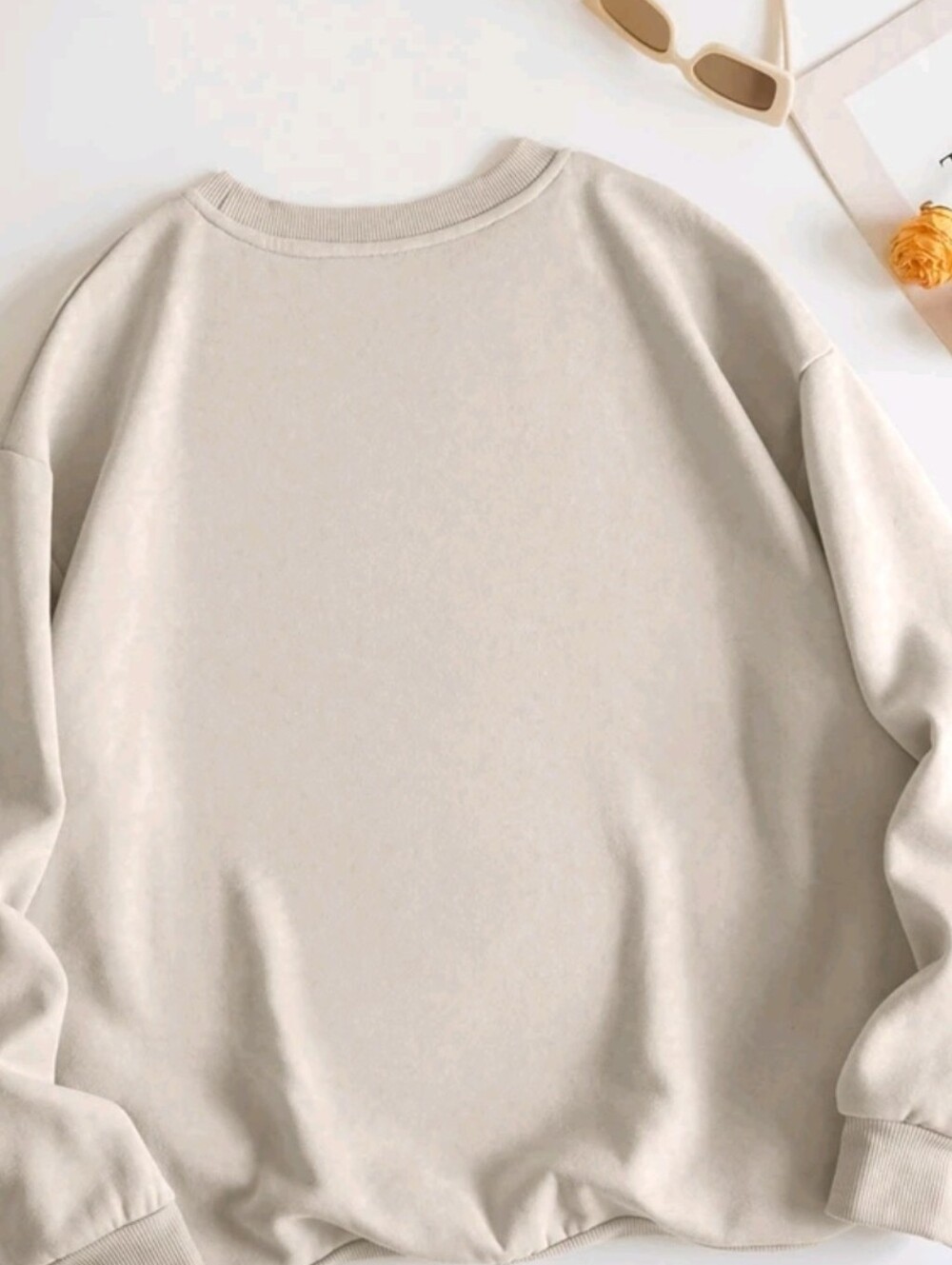 Pumpkin Season Embroidered Cream Kids Sweatshirt - Picture 2 of 3
